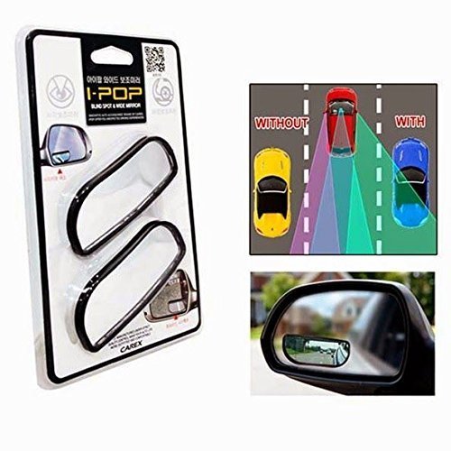 Ipop Flexible Blind Spot Rectangle Shape Convex Side and Rear View Mirror Image 