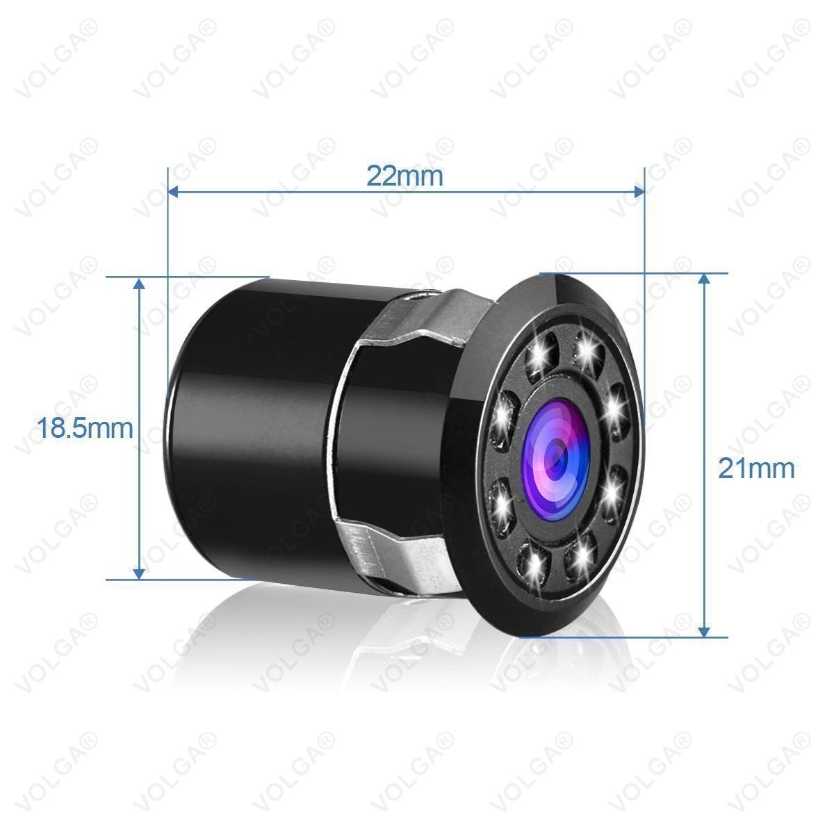 Car Rear View Reverse Parking Camera with 8 LED Waterproof 170 Degree Wide Angle Night Vision for All Cars