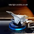Car Aroma Diffuser Air Freshener Perfume Solar Power Dashboard Jet style Decoration With Perfume(Blue) Image 