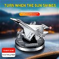 Car Aroma Diffuser Air Freshener Perfume Solar Power Dashboard Jet style Decoration With Perfume(Silver) Image 