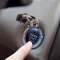 Rotary Car Engine Start Stop Button Gear-Shape, Alloy Metal Ignition Switch Decorative Push start switch Engine Cover (Black) Image 