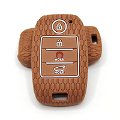 CLOUDSALE Silicone Key Cover fit Compatible for Sonet, Carens, Seltos 2020,Sonet X-line 4 Button Smart Key (Push Button Start Models, Compare Key Shape and Buttons Before Ordering) (Brown) (Pack Of 1) Image 