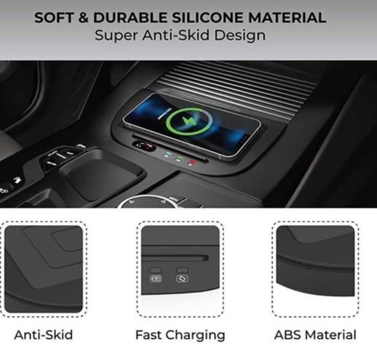 Wireless Charger 10W Fast Charging Pad Custom Fit for Kia Seltos 2019 Onwards Image 