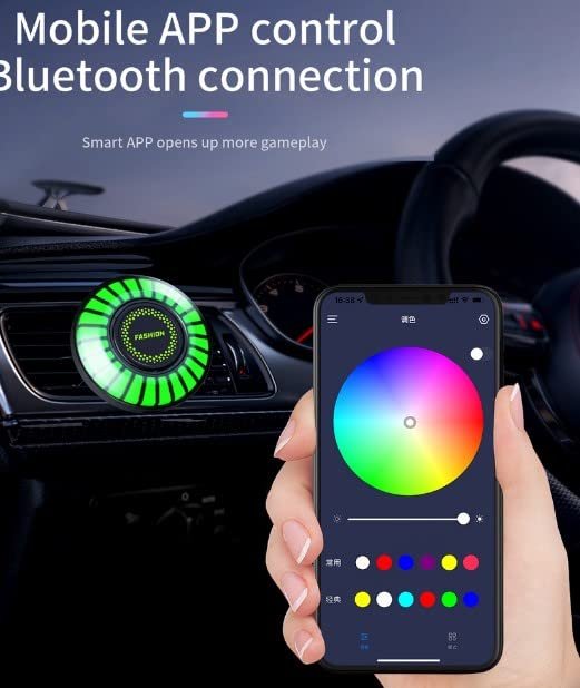 Ambient Sound Control Led Music Lights Aromatherapy Air Purifier RGB Color Rhythm Light Car Atmosphere Lamp