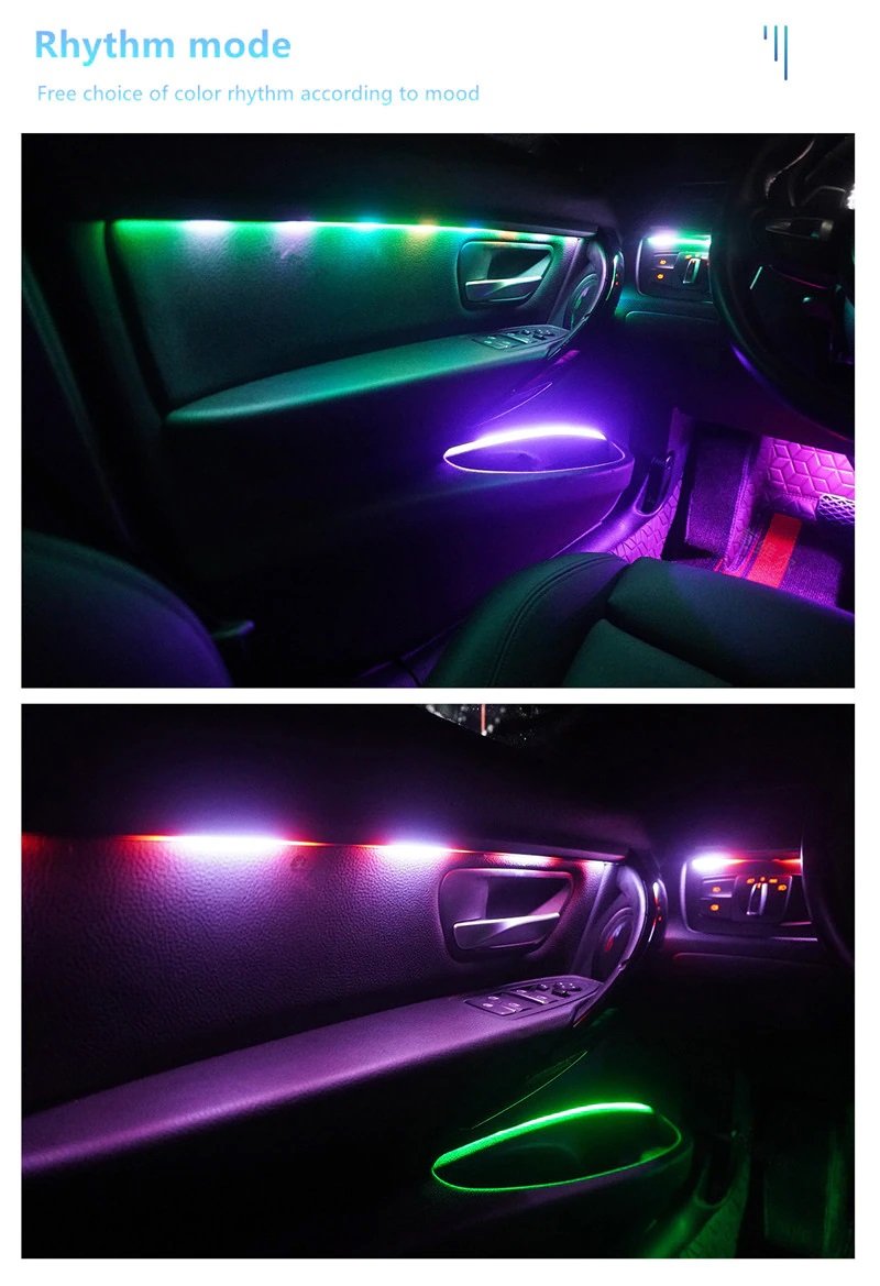 Cardi K4 6th Generation 18 in 1 wireless LED Atmosphere Lights for Automotive Car Interior Ambient acrylic strips lighting