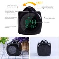 Digital LCD Display Colorful Alarm Clock with Voice enable Weather Station, LED, Temperature and Wake Up Projector Image 