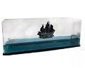 Ghost Ship Black Pearl Cruise Ship Fluid Liquid Drift Bottle Ornament for Living Room Décor(Green) Image 
