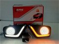 Fog LED with Turn Indicator DRl Compatible with Suzuki Baleno 2020 Set of 2(Day Time Running Light) Image 