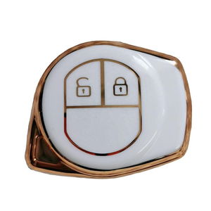 TPU Key Cover for Maruti Suzuki Car Series Compatible with Alto Celerio Dzire Ignis S-Cross Baleno WagonR Ciaz 2 Button(White) Image