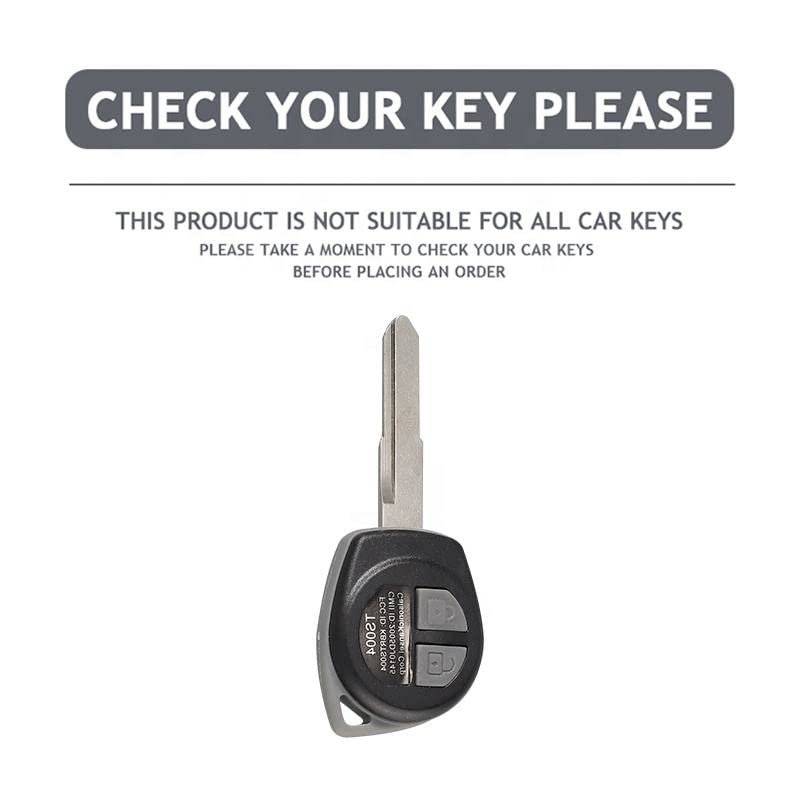 TPU Key Cover for Maruti Suzuki Car Series Compatible with Alto Celerio Dzire Ignis S-Cross Baleno WagonR Ciaz 2 Button (Black) Image 