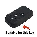 TPU Key Cover Compatible DZire, Swift, Ertiga 3 Button Smart Key (Push Button Start Models only) (white) Image 