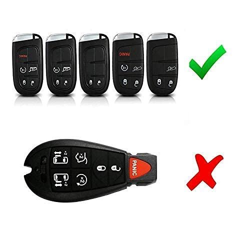 TPU Carbon Fiber Car Key Cover Compatible with Compass Smart Key (Black)