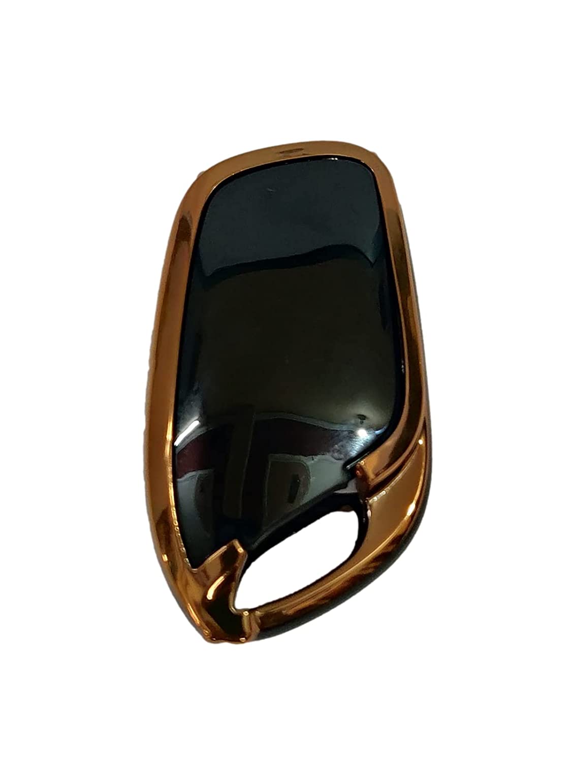 TPU Carbon Fiber Car Key Cover Compatible with MG ZS EV and Astor Smart Key (Black)