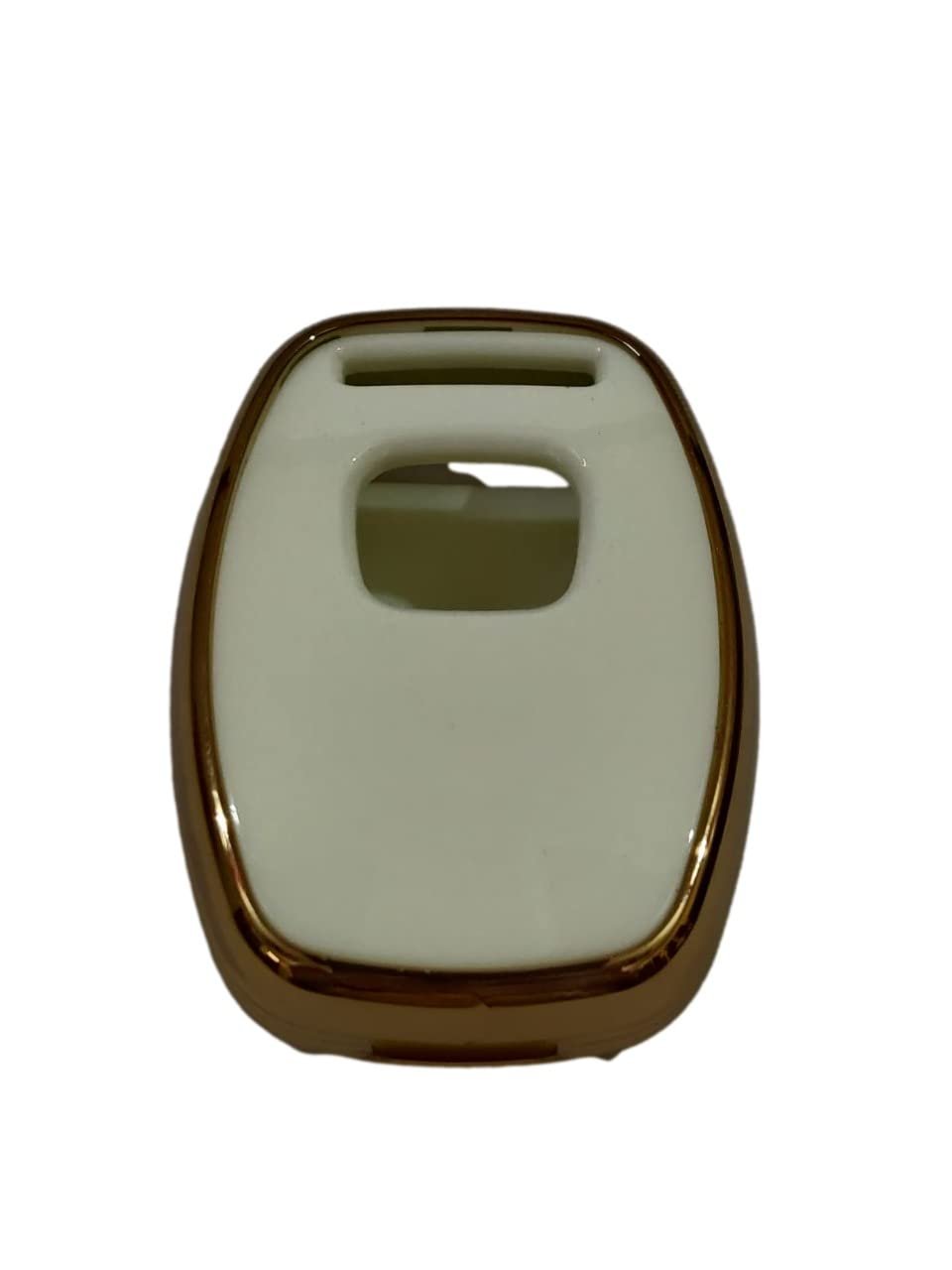 TPU silicone key cover for Compatible with City, CIvic, Jazz, Brio, Amaze 2 button remote key (White)
