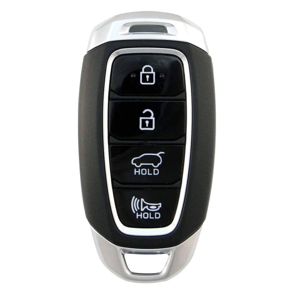 TPU silicone key cover for Compatible with for Hyundai Verna 2020 4 Button Smart Key (White) Image 