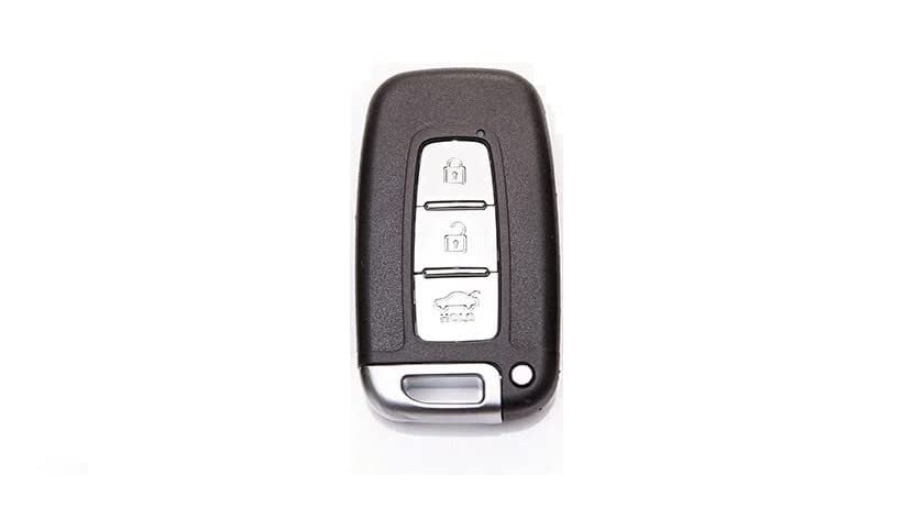 TPU Key Cover Compatible for Hyundai Verna Fluidic Old i20 Santafe Push Button Smart Key (Black) Image 