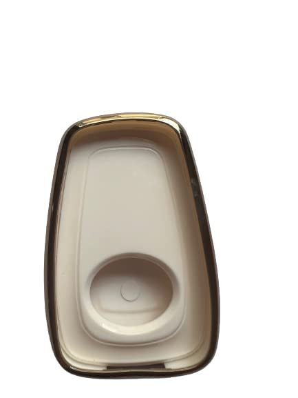 TPU Key Cover Compatible for Tata Nexon, Harrier, Altroz, Tigor BS6, Punch, Safari 2021, Safari Gold 4 Button Smart Key (White, Pack of 2) Image 