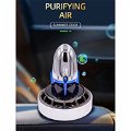Car Aroma Diffuser Air Freshener Perfume Solar Power Dashboard Rocket style Decoration With Perfume(Silver) Image 