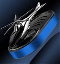 Car Aroma Diffuser Air Freshener Perfume Solar Power Dashboard Helicopter style Decoration With Perfume (Blue) Image 