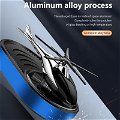 Car Aroma Diffuser Air Freshener Perfume Solar Power Dashboard Helicopter style Decoration With Perfume (Blue) Image 