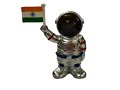 Astronaut Figures Solar Toys, Astronaut Decor, Astronaut Space Toys Planet Resin Statues, Space Gifts for Car and Home (Silver/White) Image 