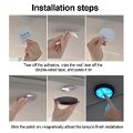 Wireless Multifunction light magnetic car roof led light reading LED portable rechargeable with Sensor Touch (White/Yellow//blue, 7CM ) Image 