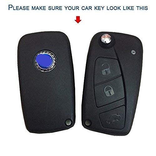 Silicone Car Key Cover Compatible with Linea, Punto, Avventura flip Key - Brown Image 