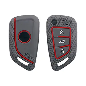 Silicone Car Key Cover Compatible with B29 Model Universal Remote flip Key- Grey Image