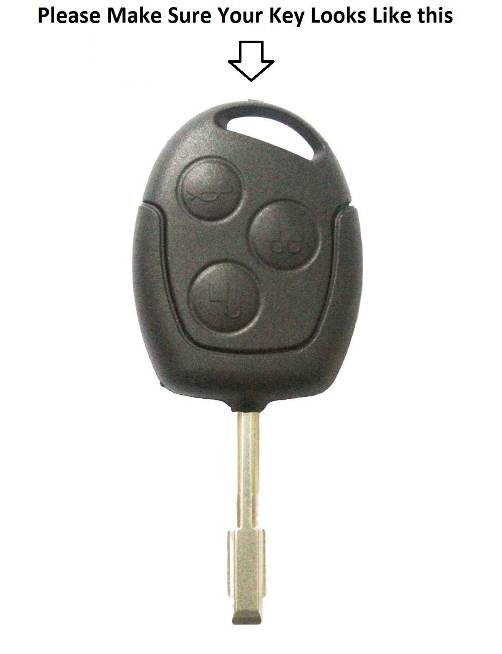 Silicone Car Key Cover Compatible with Fiesta, Fusion, Figo 3 button remote key- Brown
