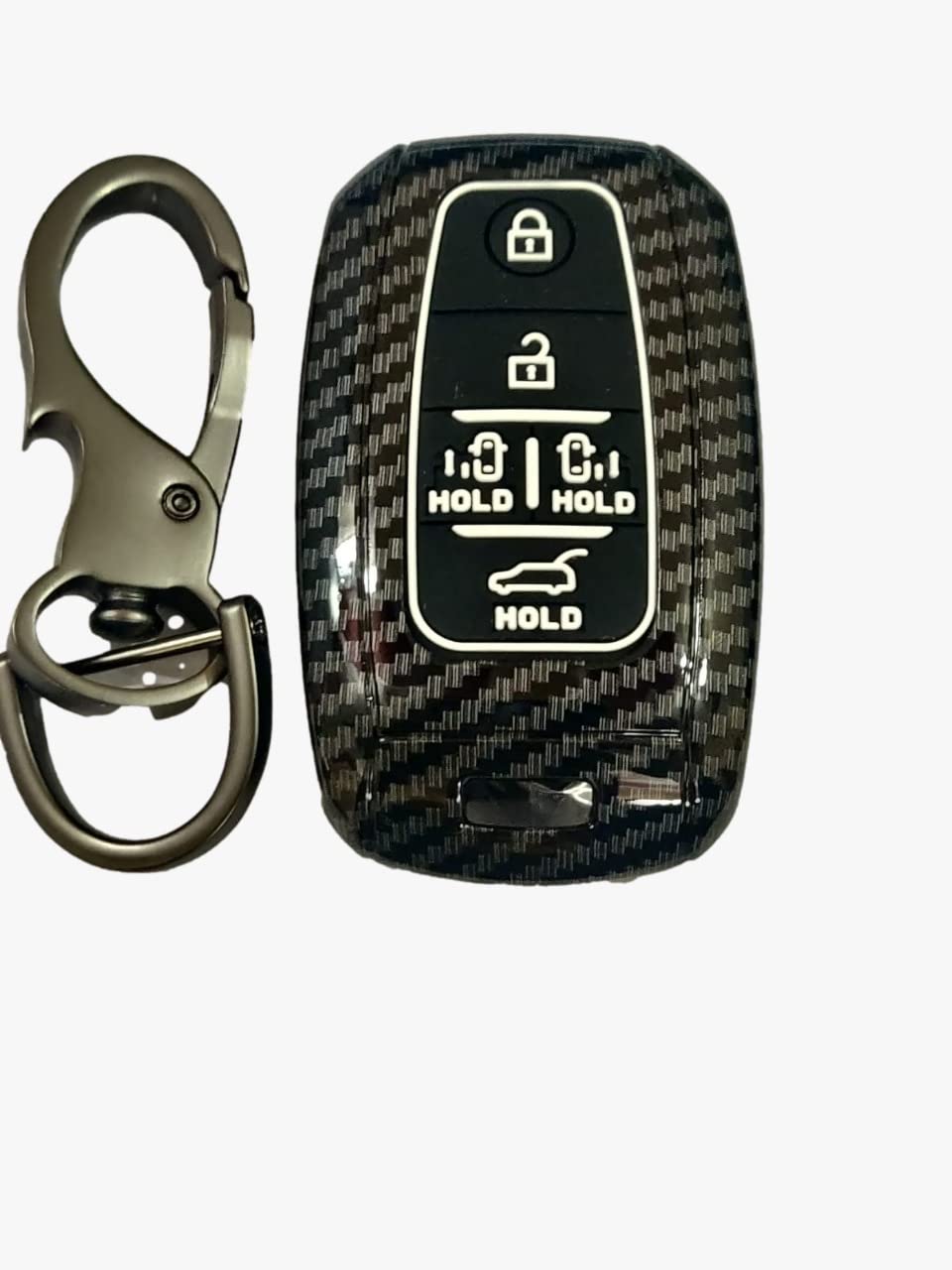 Carbon Fiber Key Cover Compatible with Kia Carnival Smart Key (Push Button Start Models only) Image