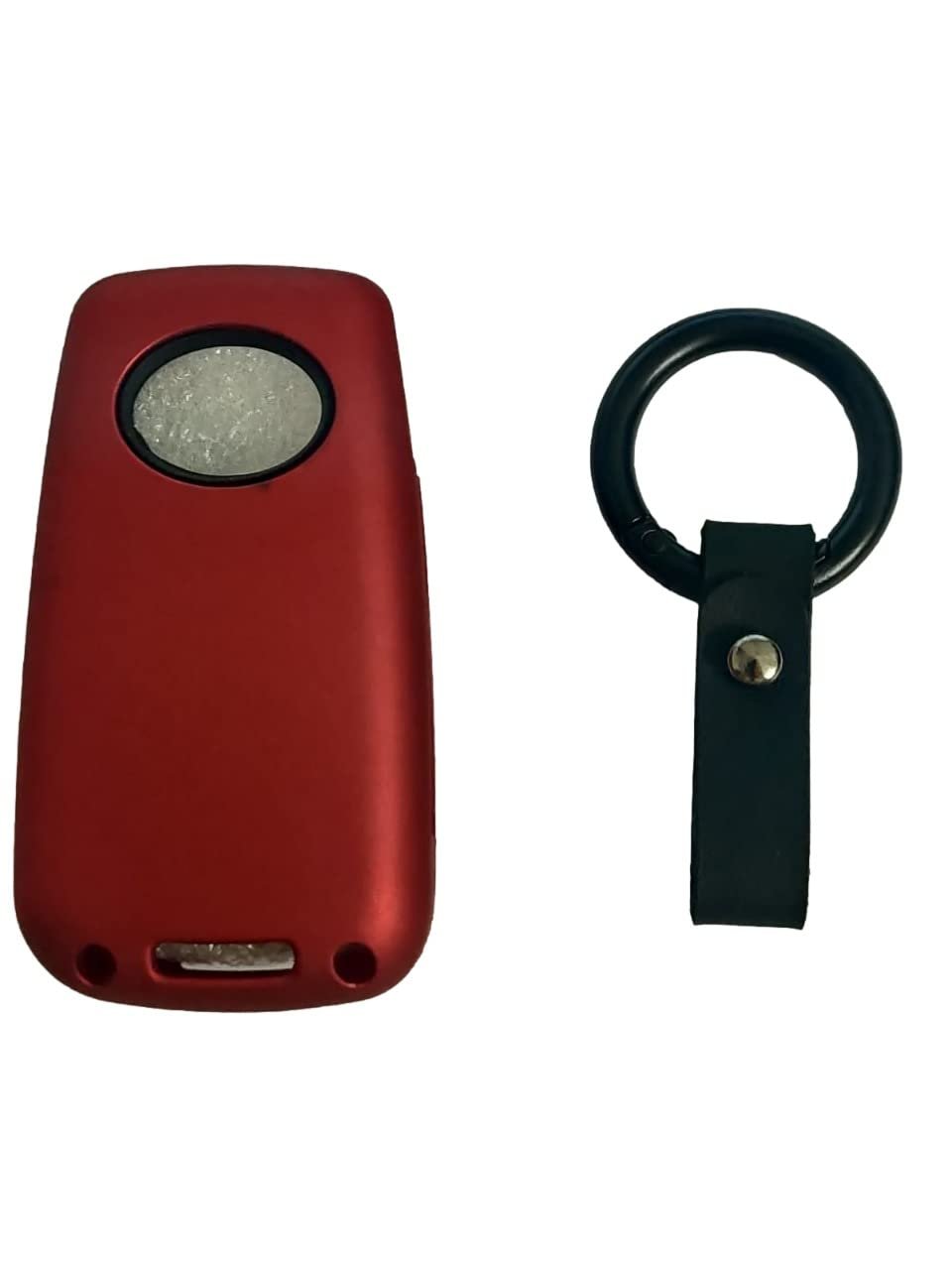 Red Fiber Style Car Key Cover Compatible with Toyota Corolla Altis Innova Crysta 3 Button Flip Key Cover (Red)