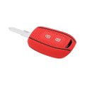 Silicone Key Cover Compatible With Triber, Kwid, Kiger, Duster 2016 onward models (Red) Image 