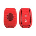 Silicone Key Cover Compatible With Triber, Kwid, Kiger, Duster 2016 onward models (Red) Image 
