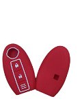 Silicone Car Key Cover Case Compatible with Nissan Push Button Start Car Key (Red, Pack of 1) Image 