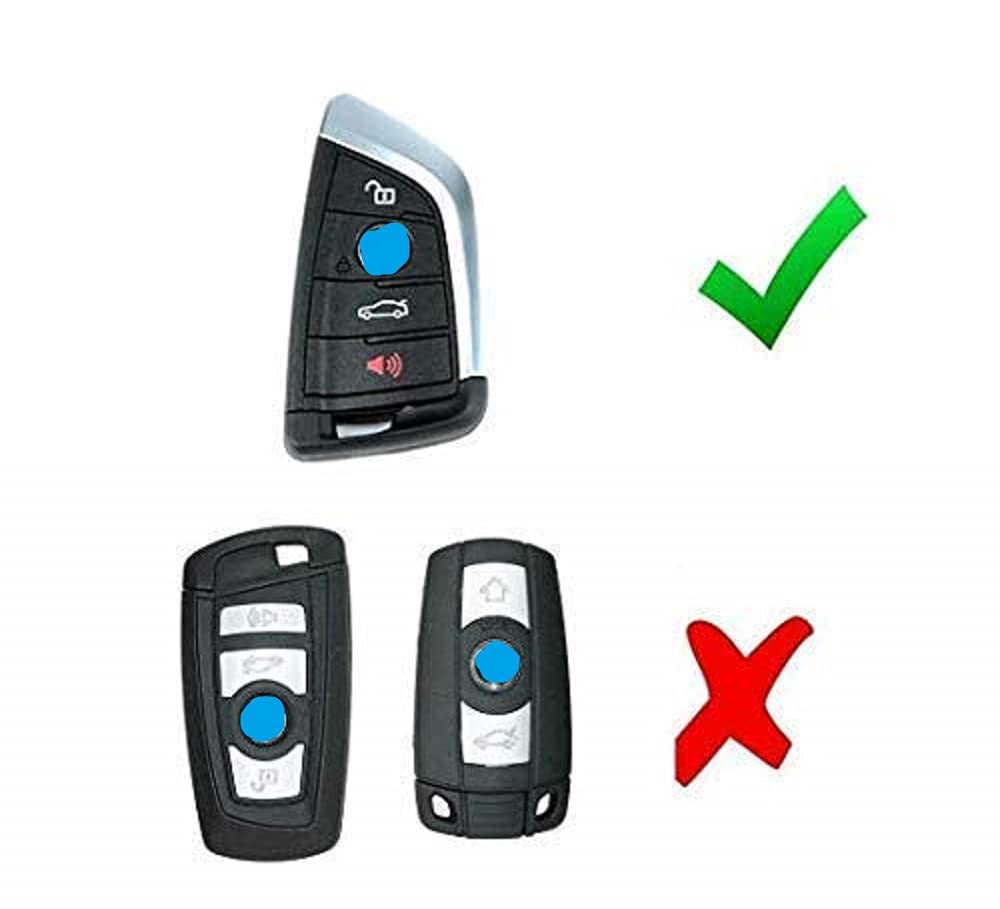 Silicone Key Cover Compatible with BMW X1 X2 X3 X5 X6 and 5 Series 2018 7 Series 2017 4 Button Smart Key (Red)