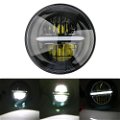  Line Imported headlight 7 inch LED Halo DRL Bulb Kit Motorcycle Minus headlight Headlamp For Bullet and Mahindra Thar (Pack of 2) Image 