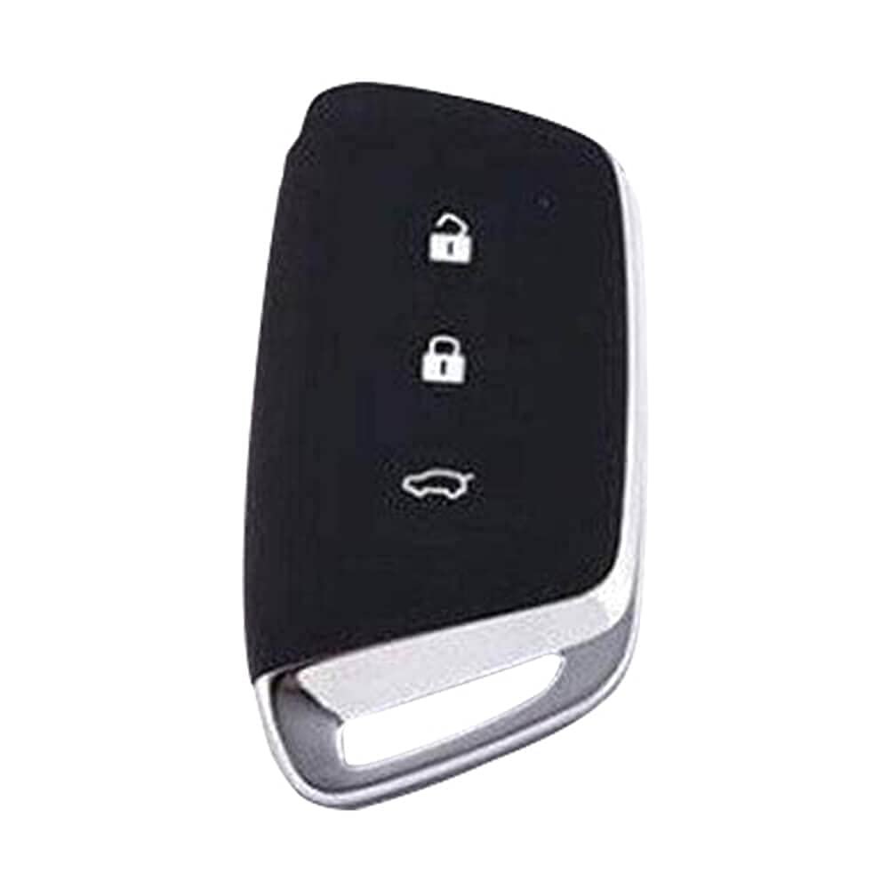 Silicone Key Cover fit for MG Hector New Smart Key (Black) Image 