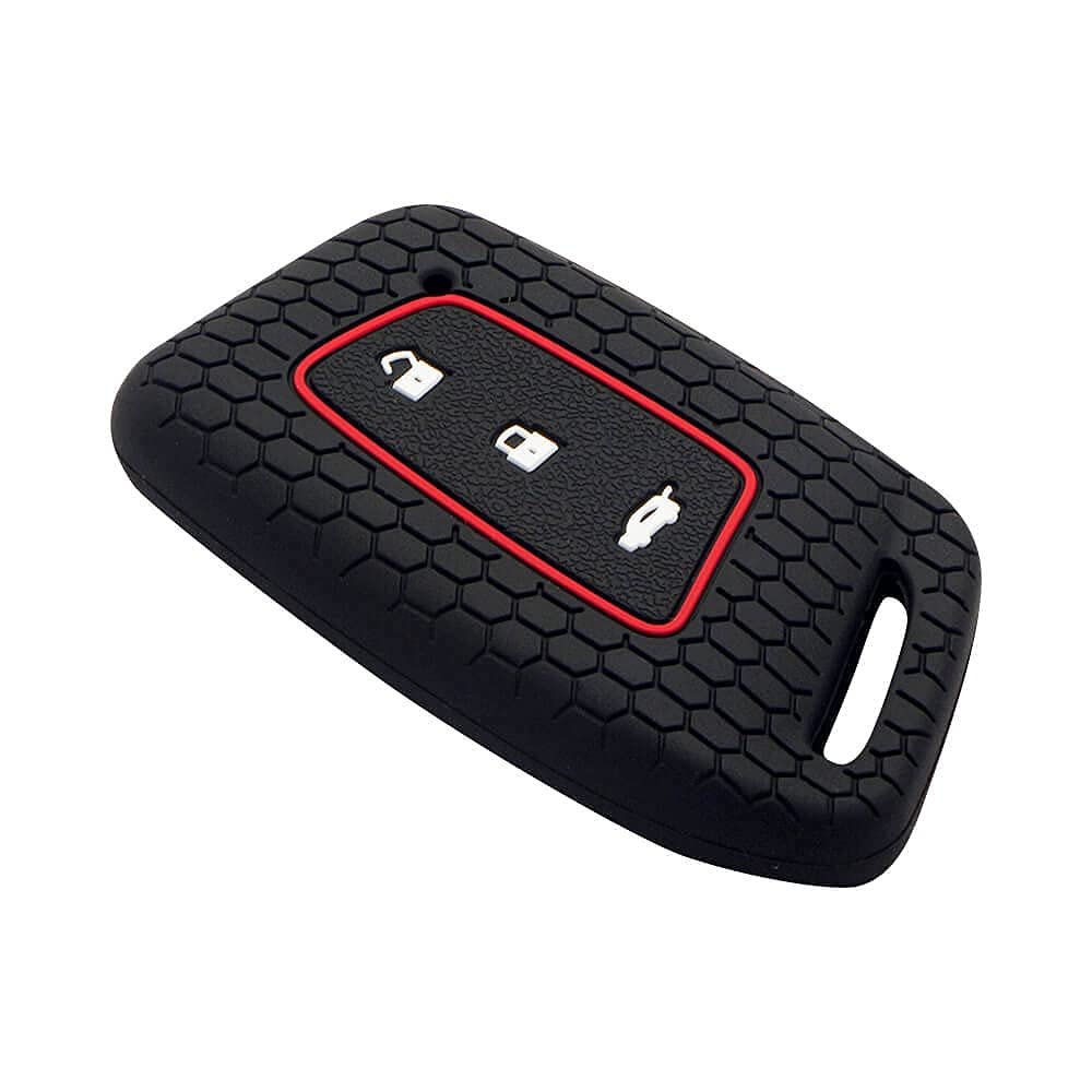 Silicone Key Cover fit for MG Hector New Smart Key (Black)