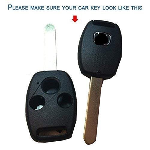 3 Button Black Silicone Car Key Cover Compatible with Honda Accord (Black, Pack of 2)