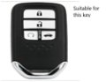Silicon Key Cover 4 Button Compatible with Honda Civic PVC Model 2017 (Black, Pack of 2) Image 