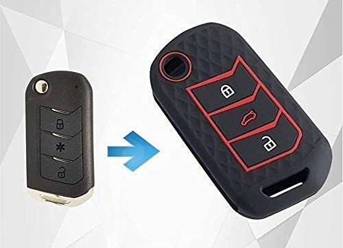 Silicon Key Cover Compatibility with Mahindra tuv 300+ (Black, Pack of 2)