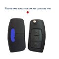 Silicone flip Key Cover Compatible with Ford Ecosports Fiesta (not for Push Button Start) (Black, Pack of 2) Image 