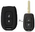 Silicon Key Cover Compatible with Renault Duster/Kwid New Model (Black, Pack of 2) Image 