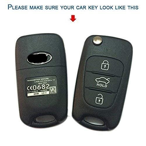 Silicone Key Cover Compatible with Hyundai Verna fluidic (only for flip Key, Pack of 2)