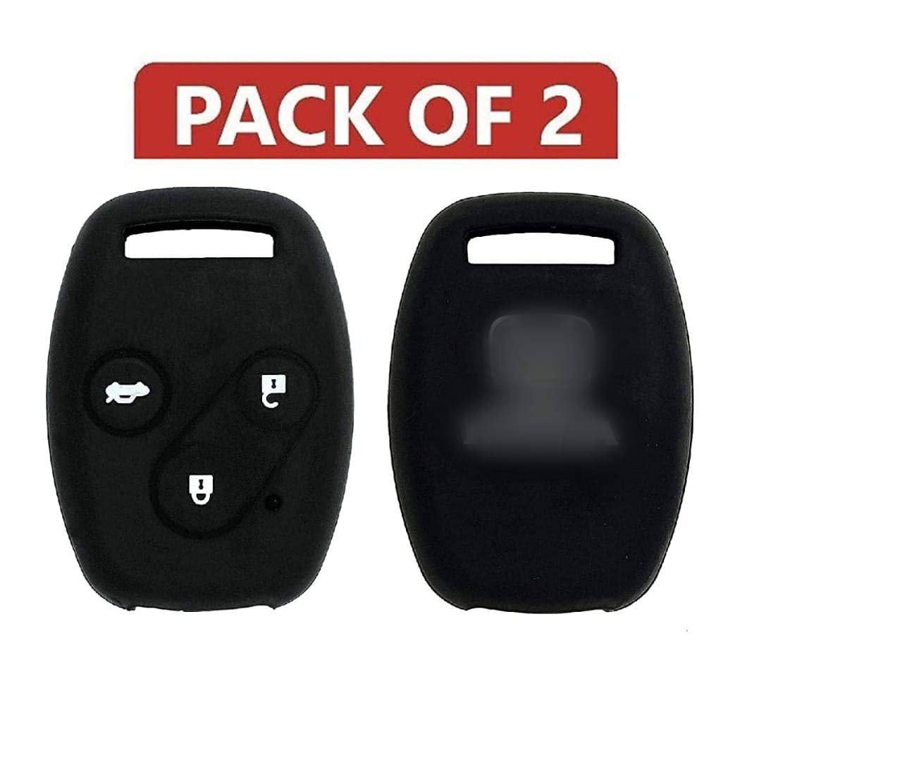 Silicone Key Cover Compatible with 3 Button Key Honda Accord (Pack of 2) Image 
