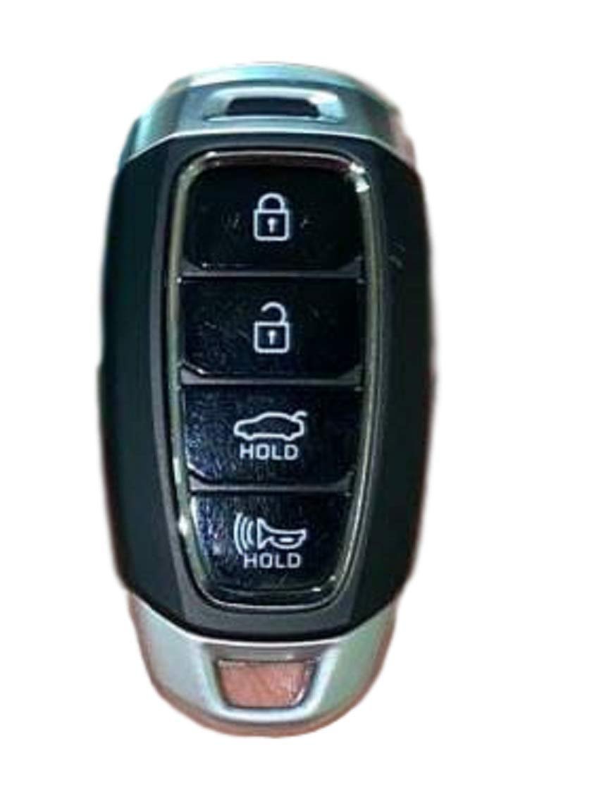 Silicone Key Cover Compatible with Hyundai Verna 2020 Push 4 Button Start Model Only (Pack of 2)