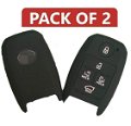 Silicone Key Cover Compatible with Kia Carnival 5 Button Smart Key (Pack of 2) Image 