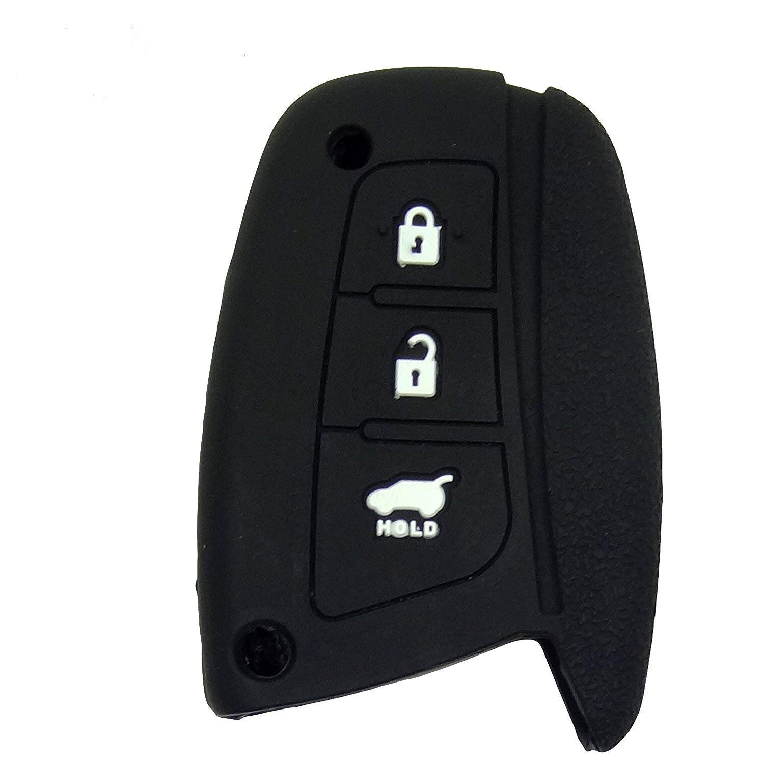 Silicone Key Cover for Hyundai Santa Fe/Elantra/Sonata/Tucson Push Button Start (Pack of 2)