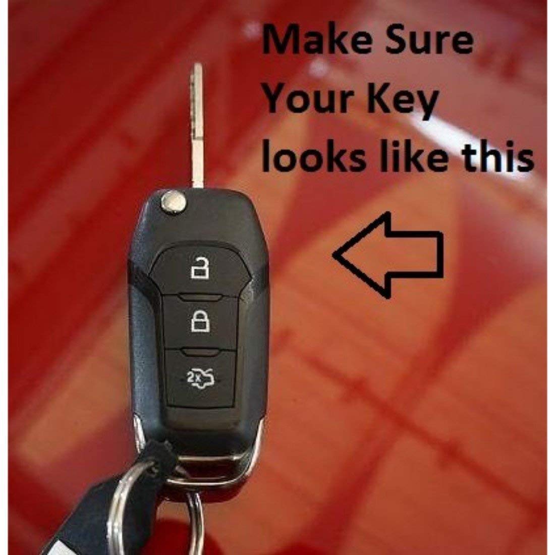 Silicone Key Cover Compatible with 3 Button Ford Figo Aspire