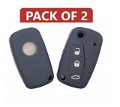 Silicone Key Cover For Fiat lenia/Punto Flip Keys (Applicable For Both 2/3 Button Flip Keys Pack of 2) Image 